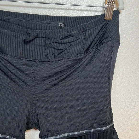 Athleta Women’s Good Match Skort Black Pleated Pocket Skirt Shorts M Tennis Logo - Picture 9 of 15